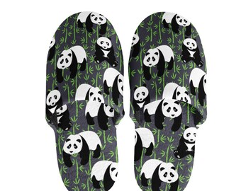 Panda Slippers, Panda Slippers with sole, Panda Slippers Men, Panda Slippers Kid, Slippers with Panda, Panda Womens Slippers