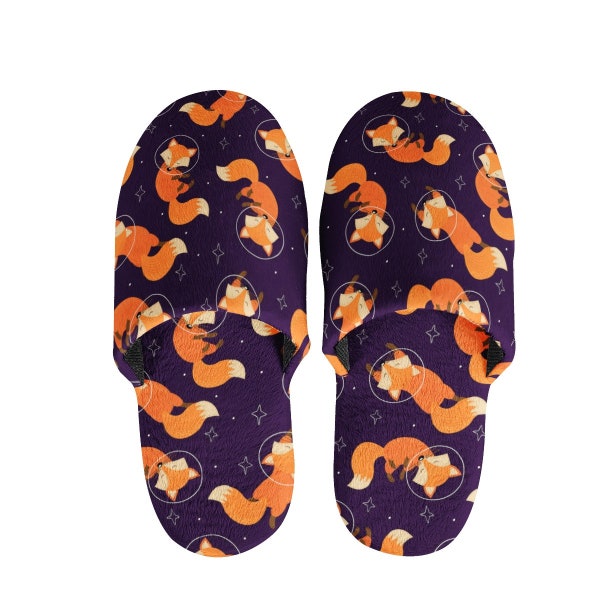 Fox Slippers for All Ages: Unisex, Kids, with rubbder Sole - Cozy & Stylish