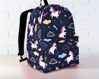 Personalized Unicorn Backpack | Backpack | Rucksack | Backpack Women | Laptop Backpack | Vegan Backpack | Travel Backpack | Unicorn