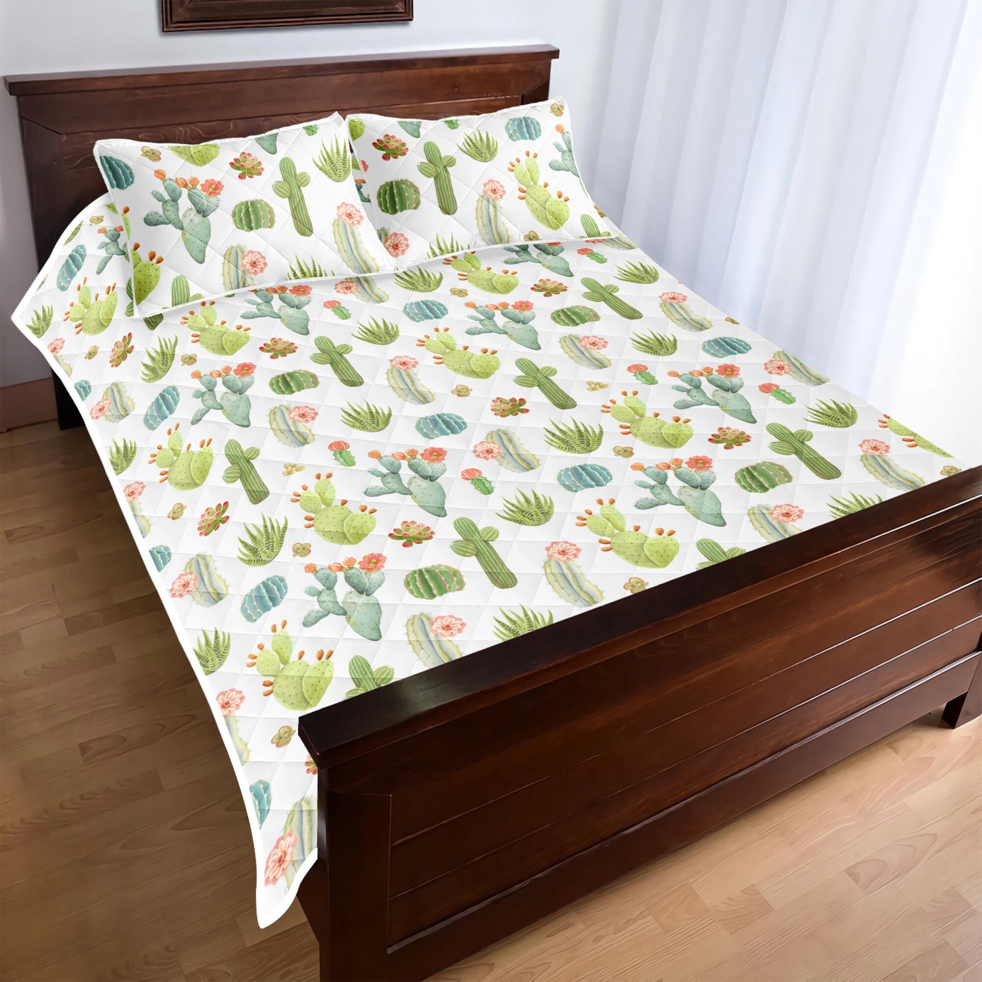 Cactus Quilt Cactus Quilt Sets Cactus Quilt Bed Sets Cactus Etsy