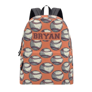 Personalisierte Baseball Rucksack - Schultasche mit individuellem Namen, Softball Sportrucksack