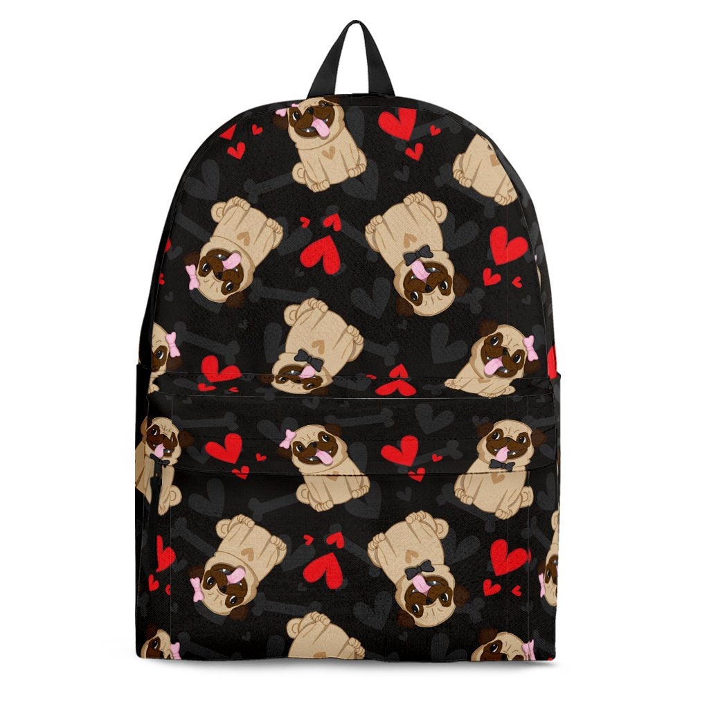 Personalized Pug Backpack Pug Backpack Kid Pug Backpack Etsy