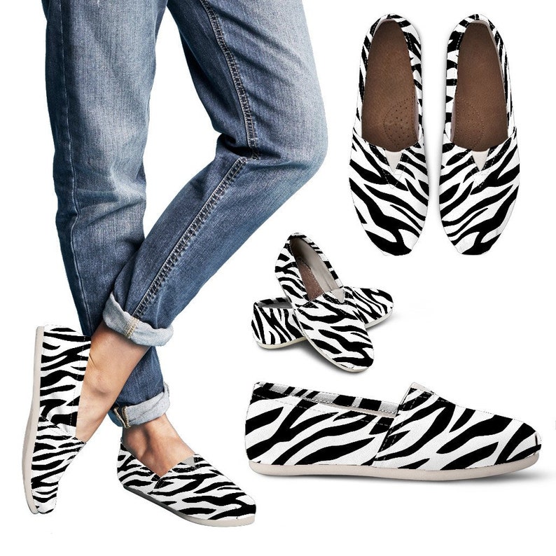 black and white zebra shoes