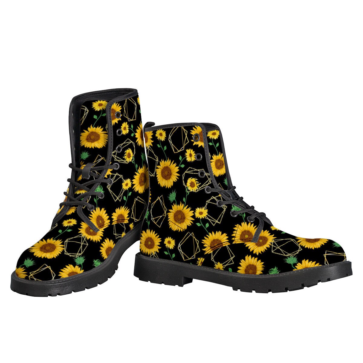 Sunflower Boots Sunflower leather boots Sunflower women Etsy