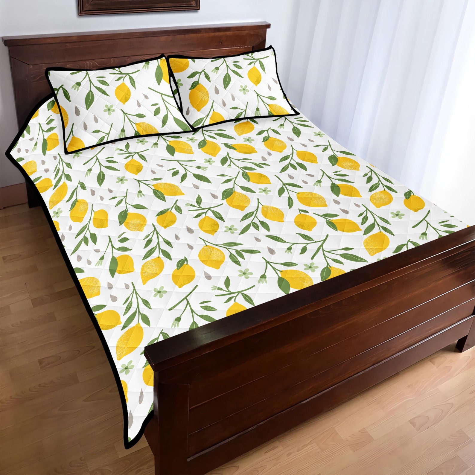 Lemon Quilt Lemon Quilt Sets Lemon Quilt Bed Sets Lemon Etsy