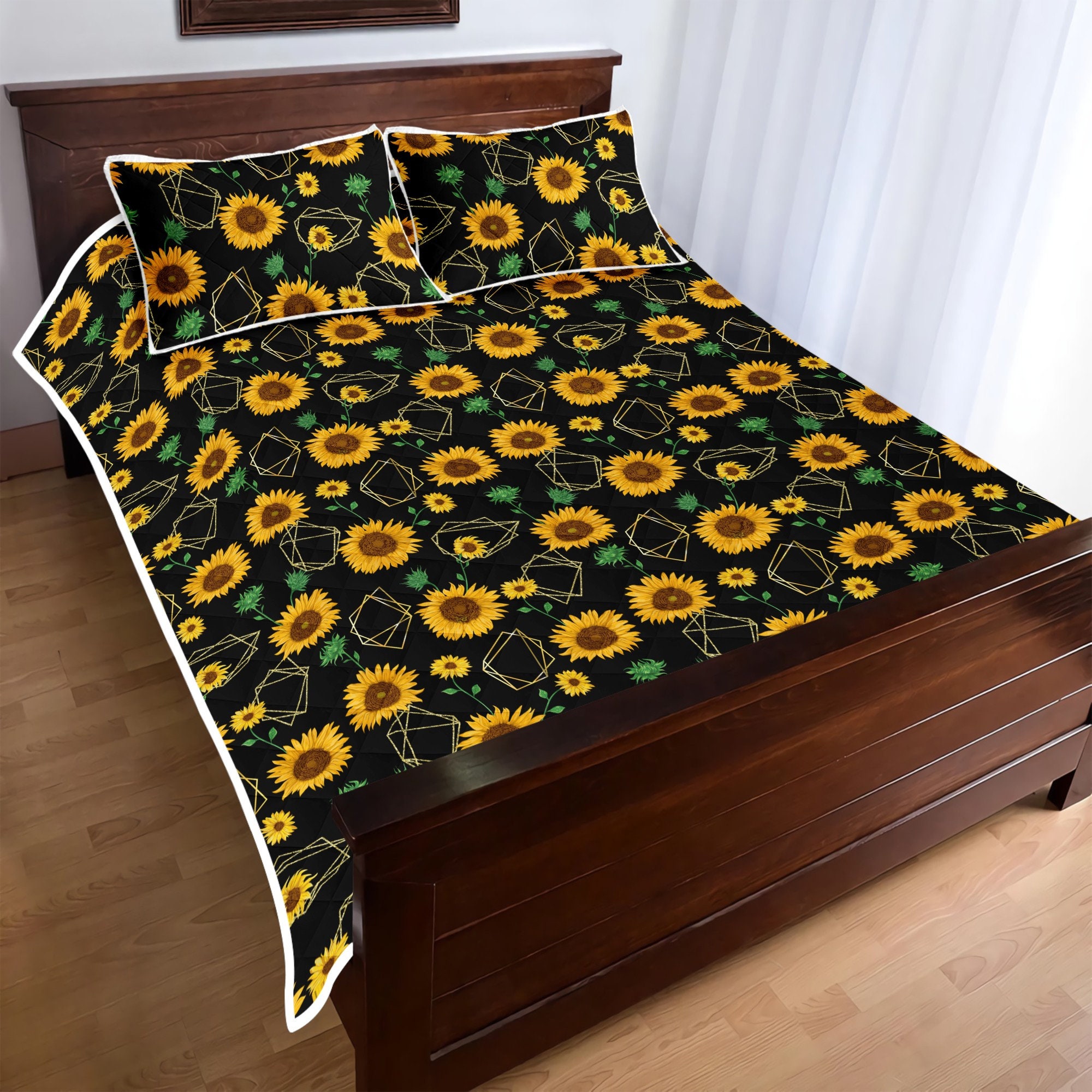 Sunflower Quilt Sunflower Quilt Sets Sunflower Quilt Bed Etsy