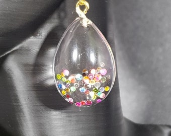 Handmade Confetti Drop Dangle Earrings