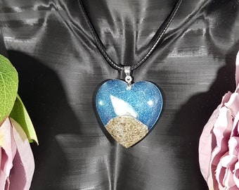 Handmade Coastal Heart Pendant
