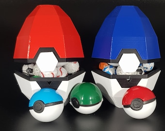 Oster-Pokemon-Eierkugel gefüllt mit Schokoladeneiern und einem zufälligen Mini-Pokeball im Inneren