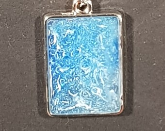Handmade Blue and White  Swirl effect Necklace