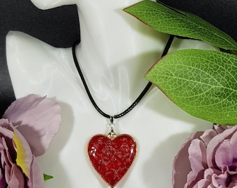 Handmade Red Bubbles Necklace/Pendant