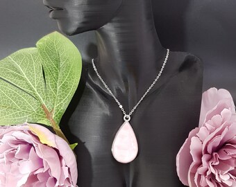 Handmade Pale Pink Pendant with Crinkle Effect