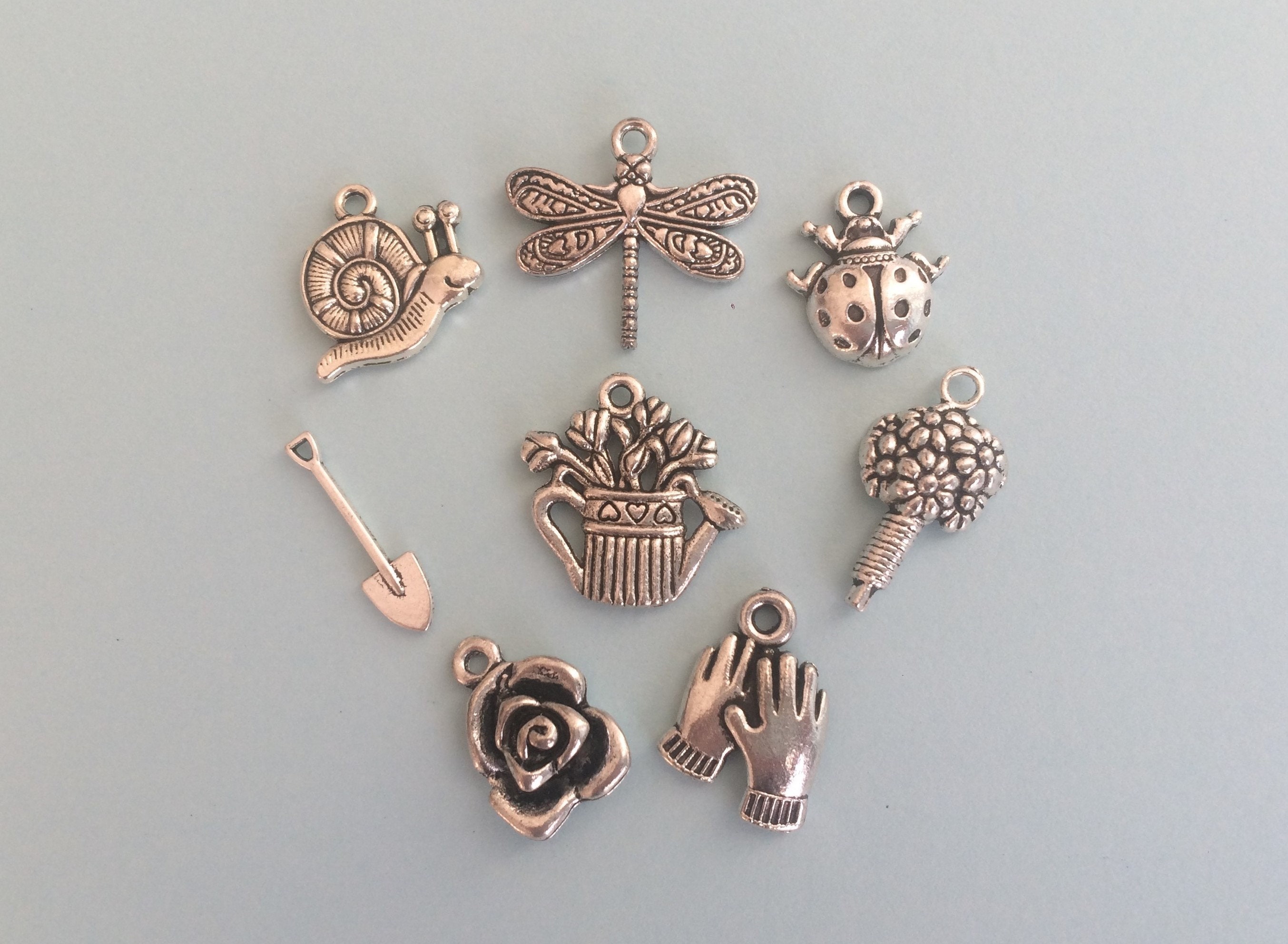 8 Gardening Charms, Garden Charms Collection Etsy UK