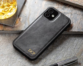 Étui de téléphone en cuir Pu pour iPhone 14, étui pour iPhone 14 pro, pro max et 14 Plus. Personnalisé, monogramme, nom/initiales