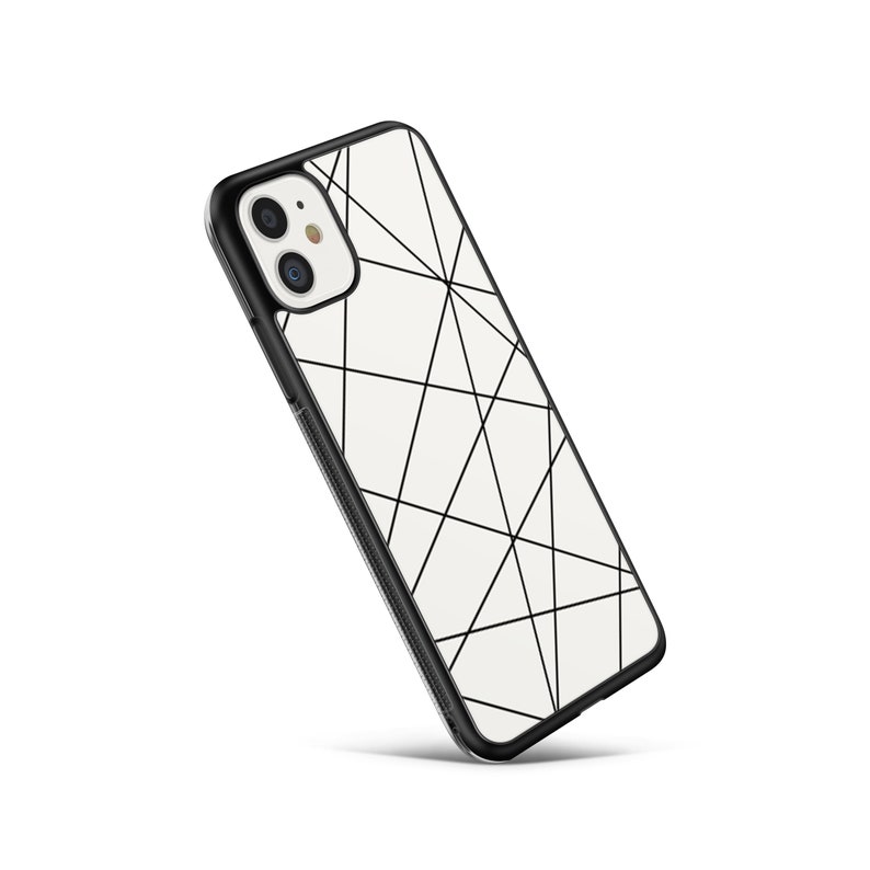 Geometric Black and White phone case/ iPhone cases/ iPhone 11 case/ iPhone 11 pro Max/ iPhone XR, XS case, iPhone 7,8 plus cases, SE 2020 White
