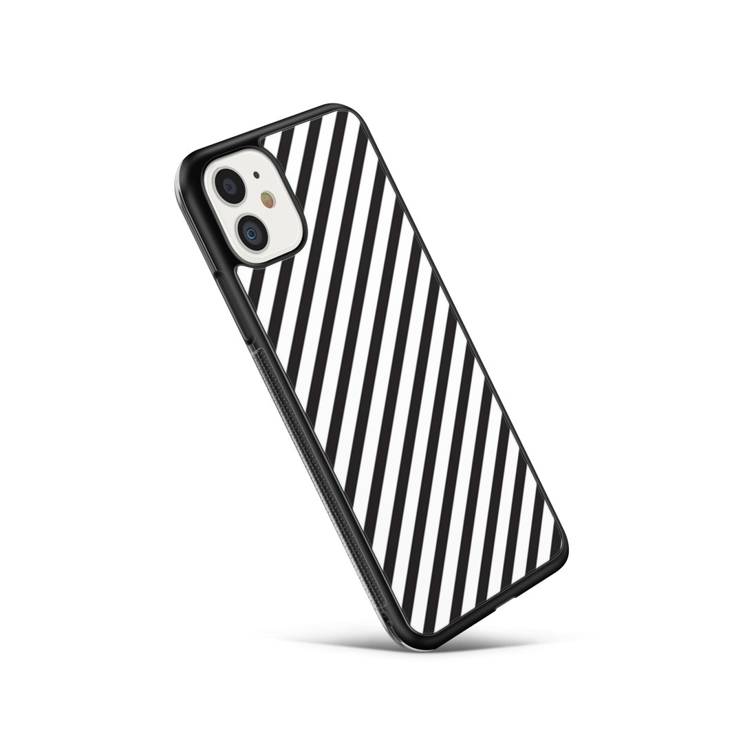 Black and White iPhone Case, Striped Phone Cases, iPhone 11 Case, 11