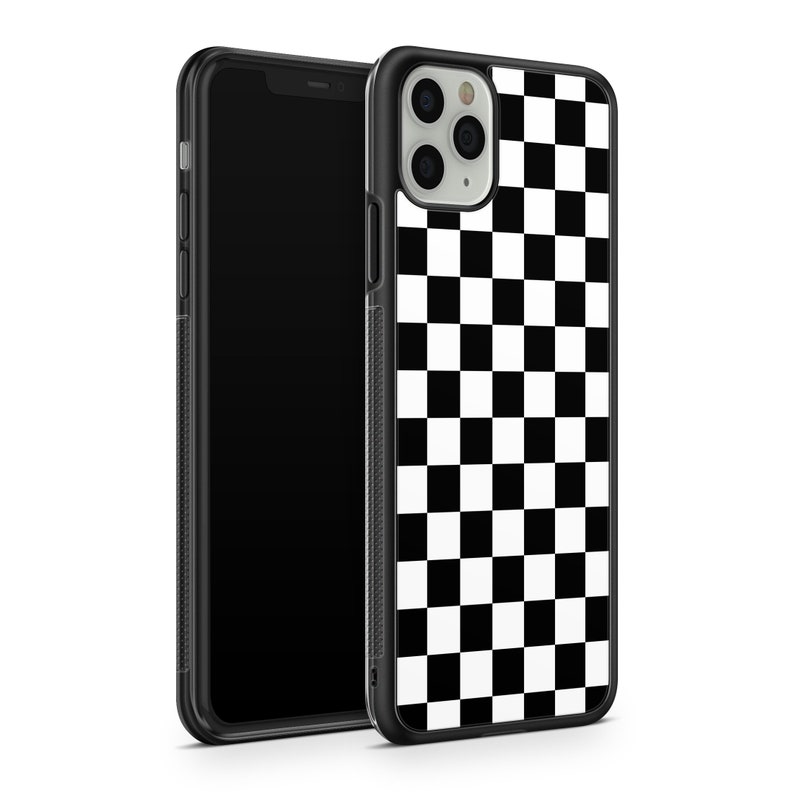 11 pro 11 pro max case XR iPhone 11 Checkered phone case checkerboard iPhone cover 8 plus case Black and white iPhone 7 plus case
