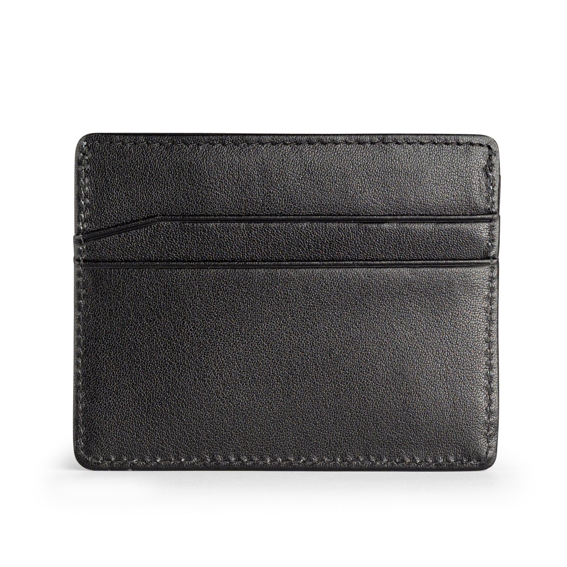Leather Card Holder Custom Initials Slim Card Wallet RFID - Etsy