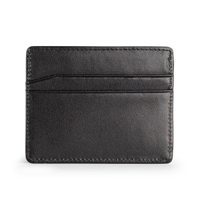 Leather Card Holder, Custom initials Slim Card Wallet, RFID Blocking, Minimalistic, Slimline Design zdjęcie 3