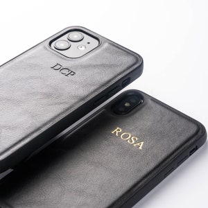 PU-leer iPhone 13-hoesje, 13 Pro, 13 Pro Max, 13 mini-telefoonhoesje, gepersonaliseerde monogram-initialen iPhone 13 Pro Max-hoesje