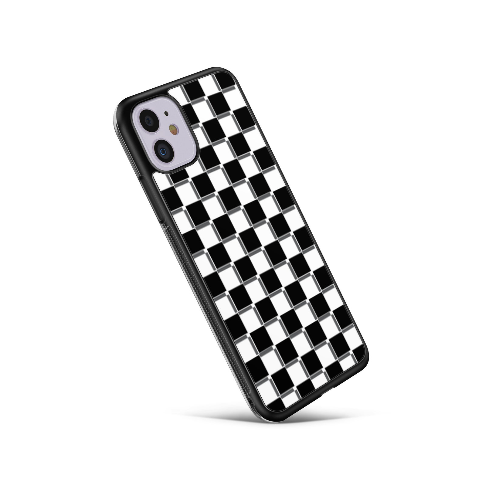Checkered iPhone case offset check checkerboard phone case | Etsy