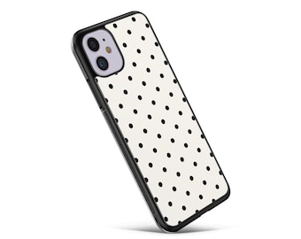 Étui de téléphone blanc à pois / étuis pour iPhone / étui pour iPhone 11, 11 pro max/ X, étui XR/ étui pour iPhone 7,8 plus, étui pour iPhone 7 8 / iPhone SE 2020