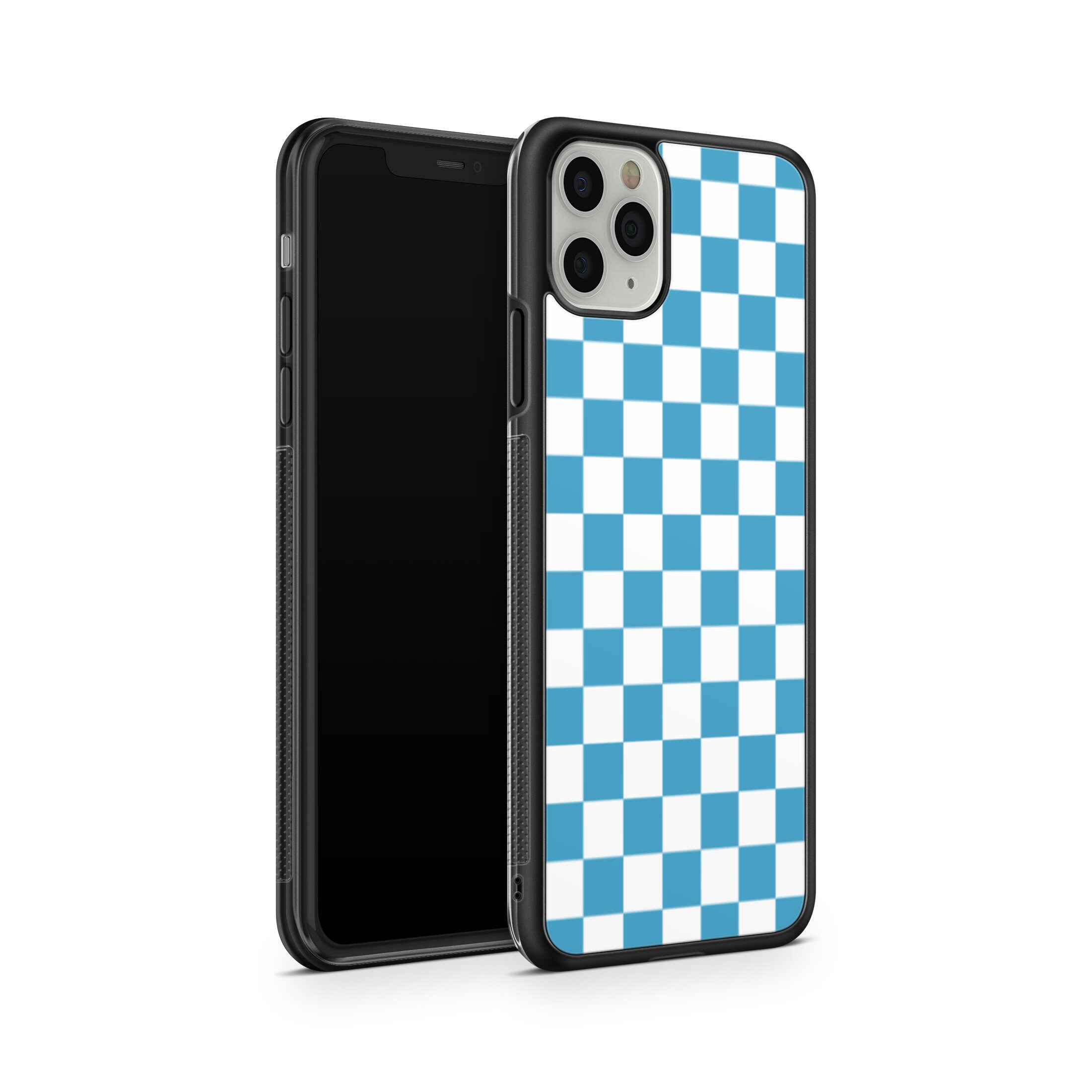 Blau karierte Handyhülle / iPhone 7 Hülle / iPhone 7+ Hülle / iPhone 8 Hülle / iPhone 8+ Hülle / iPhone X Hülle / iPhone 6 Hülle /