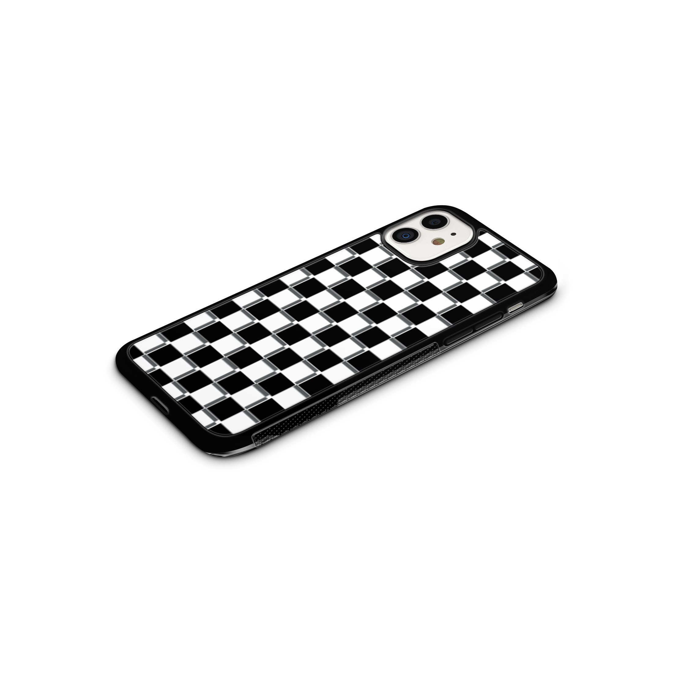 Checkered iPhone case offset check checkerboard phone case | Etsy