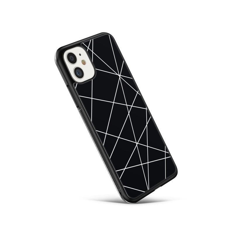 Geometric Black and White phone case/ iPhone cases/ iPhone 11 case/ iPhone 11 pro Max/ iPhone XR, XS case, iPhone 7,8 plus cases, SE 2020 Black