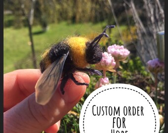 8 Felted Bumblebee Realistic Bee Spring Decoration Mother’s Day Gift Felted Bee Gift for Her Felted Insect