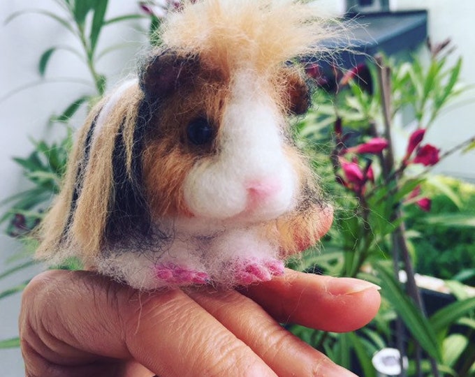 Needle Felted Guinea Pig Custom Made Guinea Pig Felted Animal Etsy