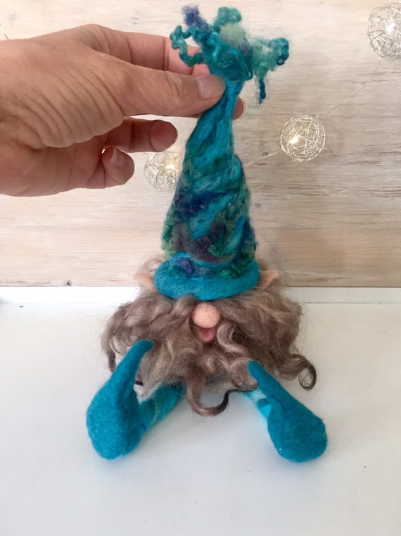 Handmade needle felted gnome/troll/tomte/Wichtel wearing elf | Etsy