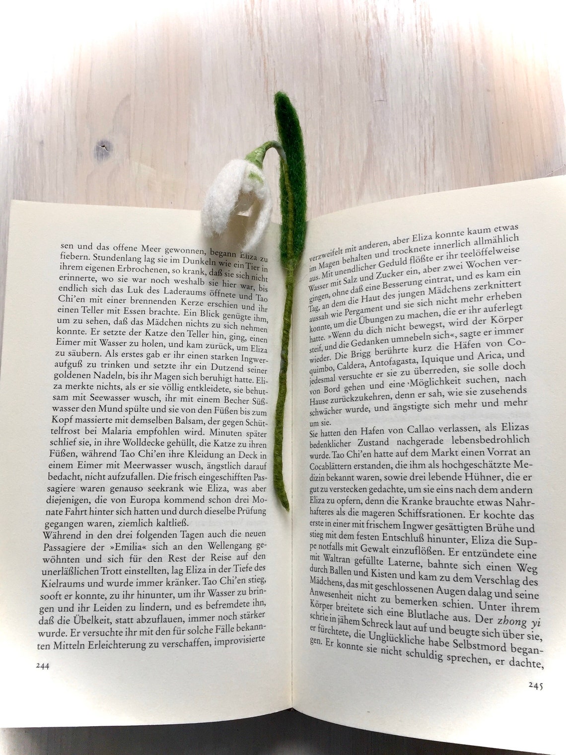 Handmade Bookmark Snowdrop Flower Book Lovers Gift Idea Felted - Etsy