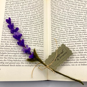 Handmade Bookmark Lavender Flower Book Lovers Gift Idea Felted Flower Mother’s Day Gift Gift for Her Felt Lavender stem