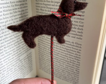 Miniature Dachshund Dog Bookmark Christmas Ornament Realistic Dackel Bookmark Christmas Tree Decoration Gift for Her Sausage dog gift