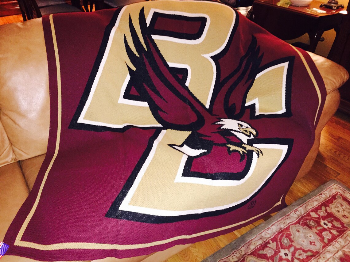 Boston College Burgundy Blanket Etsy