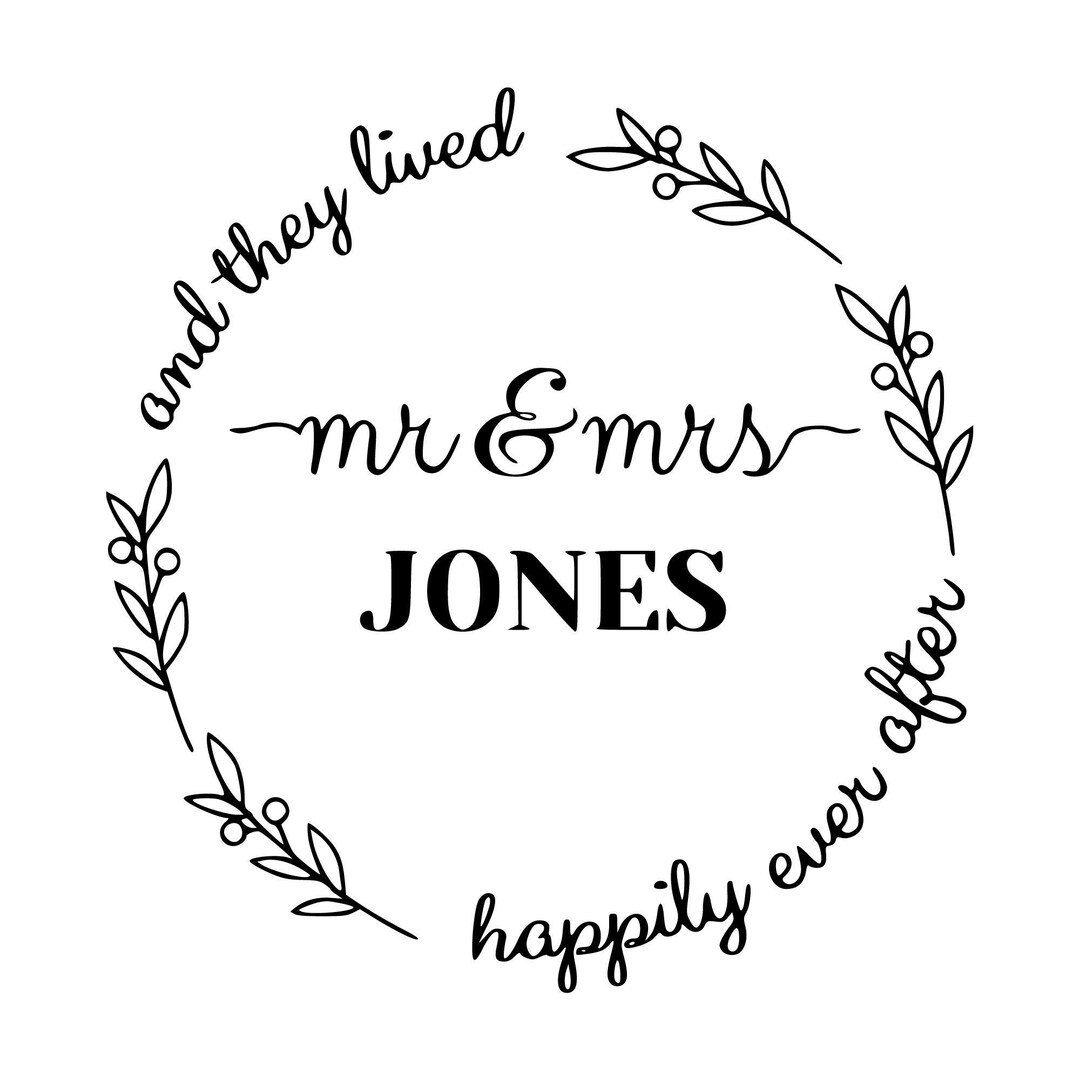 Mr. and Mrs. Jones SVG Digital File Etsy