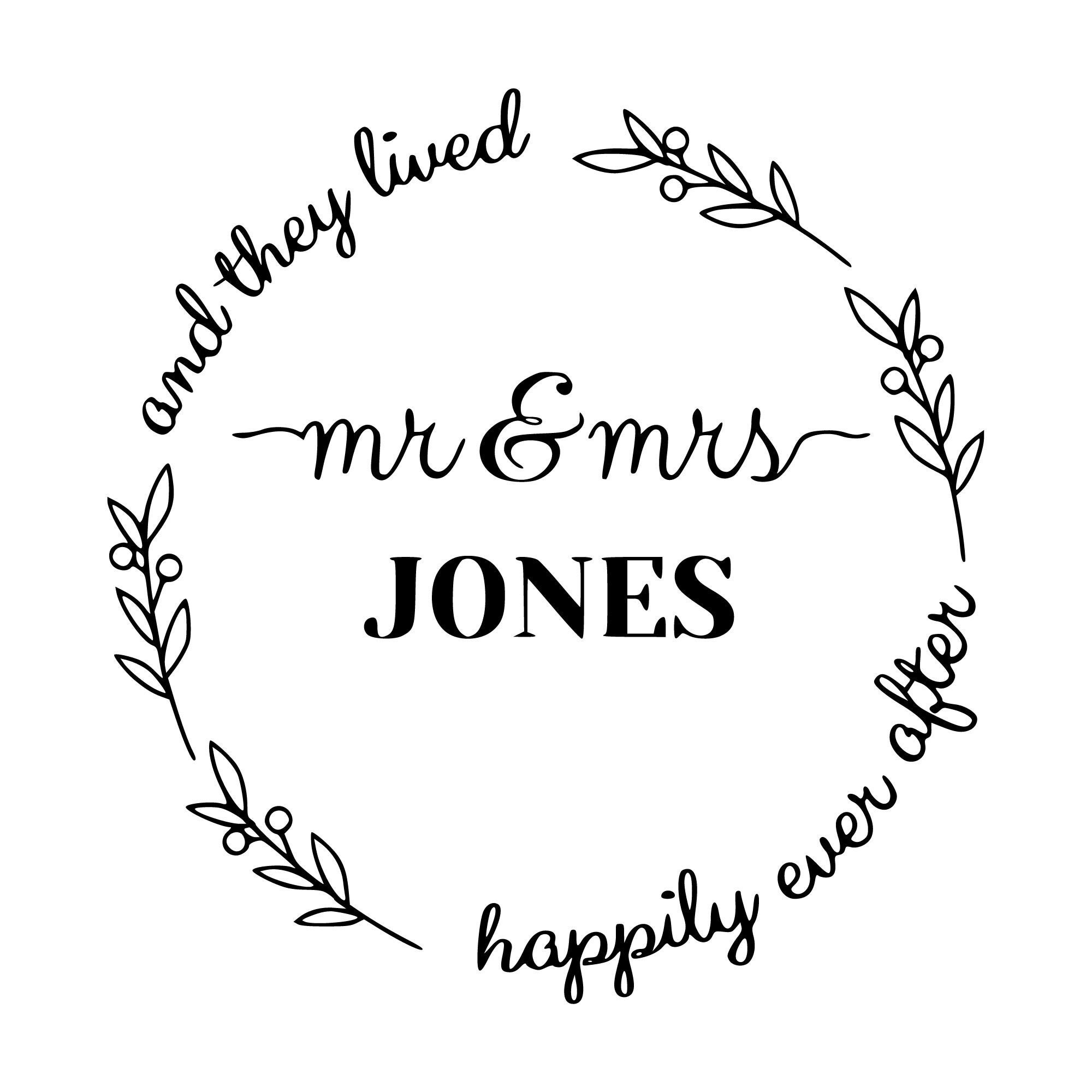 Mr. and Mrs. Jones SVG Digital