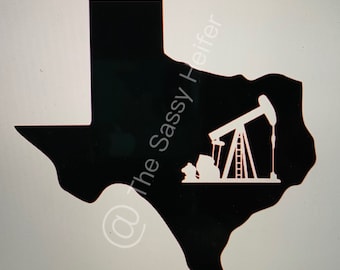 Texas oilfield pumpjack SVG