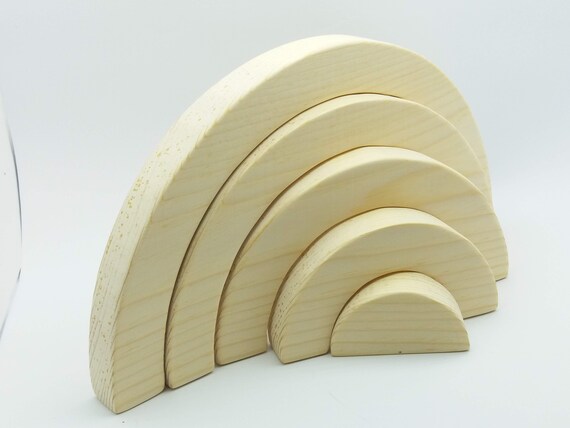 natural wooden rainbow
