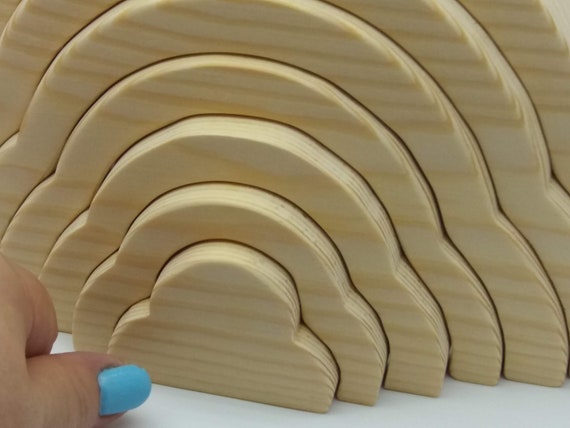 wooden rainbow puzzle