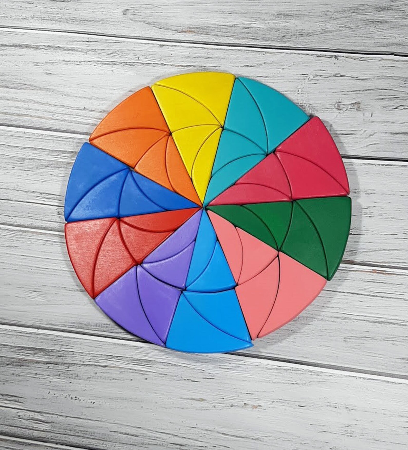 Mosaic stacker Wooden Puzzle Grimm Wooden mosaic blocks Etsy