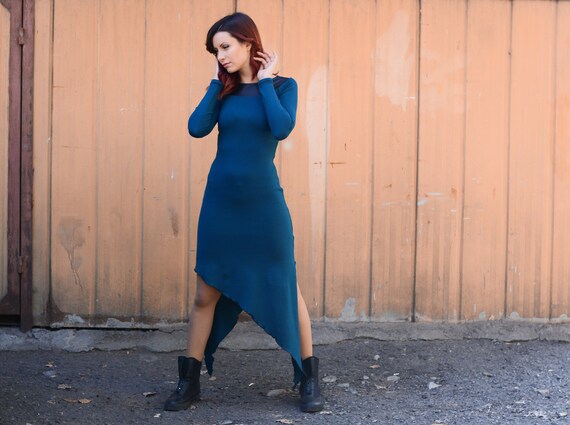 petrol green dress