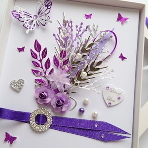 Biglietto di auguri personalizzato di lusso fatto a mano per la festa della mamma/compleanno con SCATOLA REGALO