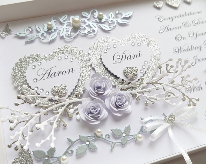 Handmade Personalized Luxury 3D Wedding Card/ Anniversary/ Engagement Card with GIFT BOX