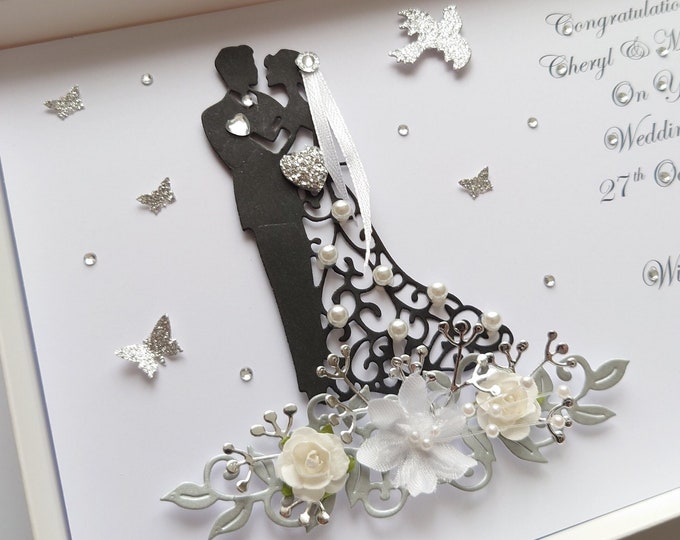 Handmade Personalised 3D Wedding Card / Anniversary / - Etsy