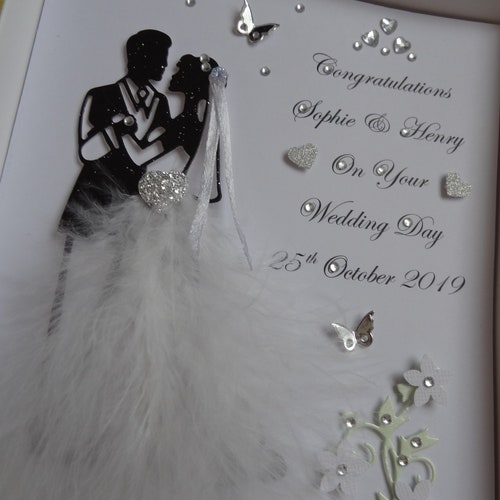 Handmade Personalised 3D Wedding Card / Anniversary / - Etsy UK