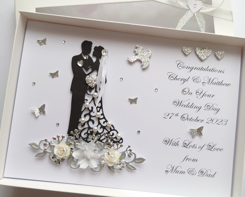Handmade Personalised 3D Wedding Card / Anniversary / Engagement Card ...