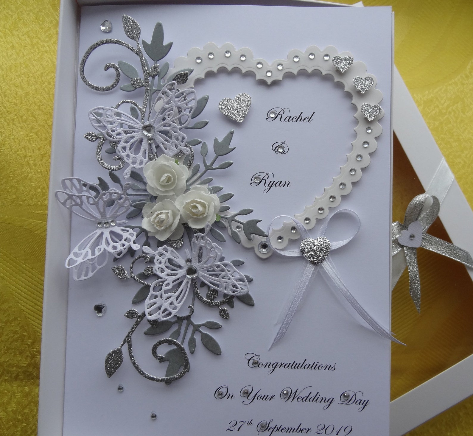 Handmade Personalised 3D Wedding Card / Anniversary Card With | Etsy