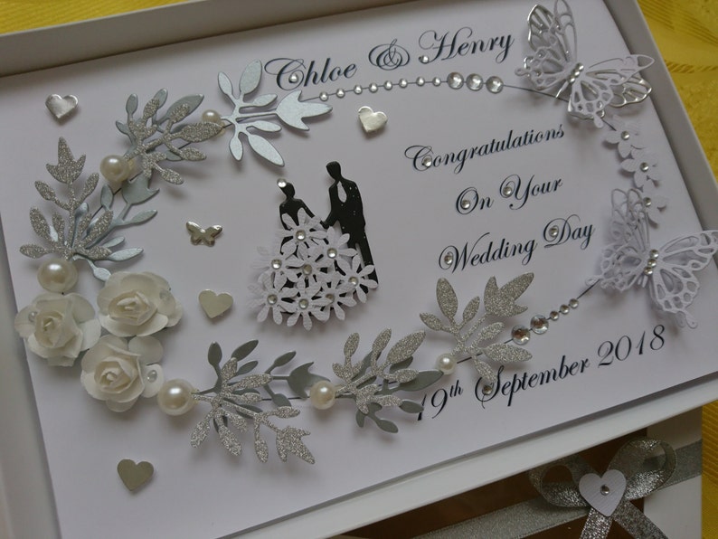 Personalised Luxury Handmade Wedding Card / Anniversary Card - Etsy UK